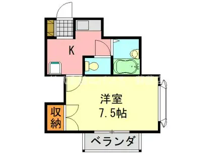 グレイスエミネンス(1K/1階)の間取り写真