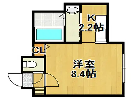 アンランジュ(1K/4階)の間取り写真