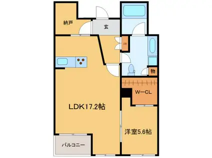 ポコアポコ三宮(1SLDK/8階)の間取り写真