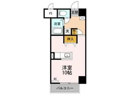 メセナ西条(ワンルーム/3階)の間取り写真