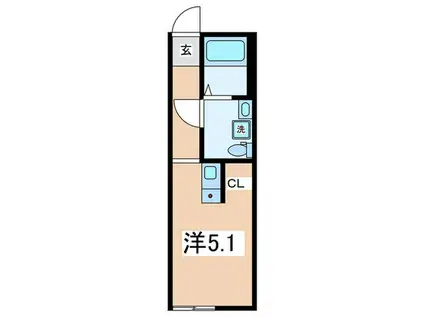 ステラハウス六浦(ワンルーム/1階)の間取り写真