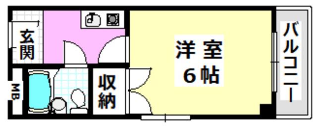 ルミエール(1K/5階)の間取り写真