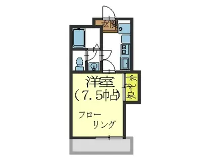 サントピア花梨(1K/1階)の間取り写真