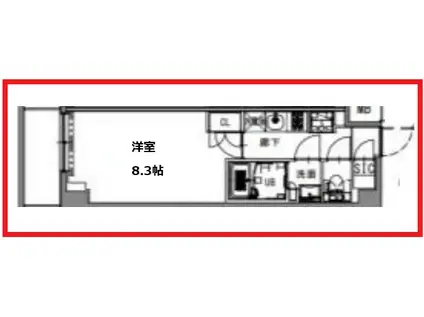 エスレジデンス浅草(1K/5階)の間取り写真
