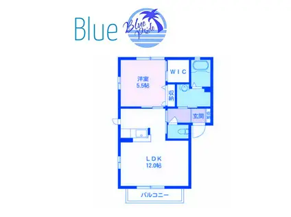 タウンパレス(1LDK/2階)の間取り写真