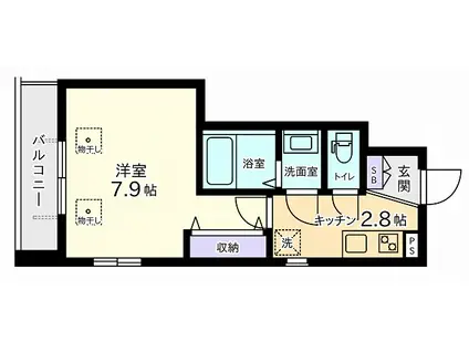 ごうのじ館(1K/3階)の間取り写真