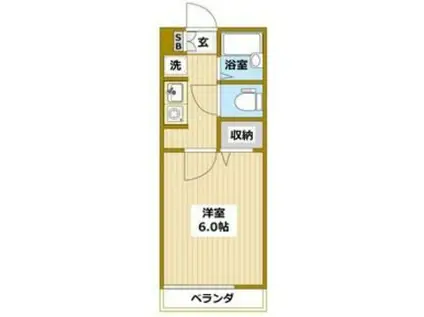 VILLA510 NO.6(1K/2階)の間取り写真