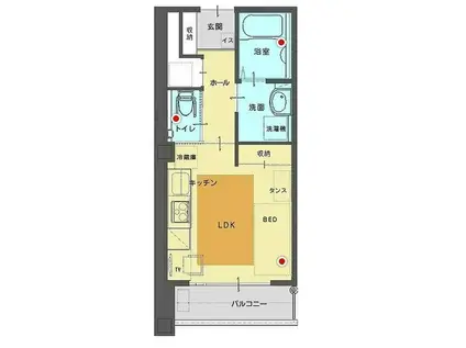 サービス付高齢者専用 らいふはうす金沢(ワンルーム/7階)の間取り写真