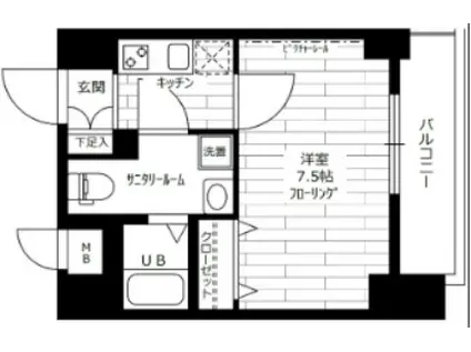 ステージファースト西巣鴨(1K/8階)の間取り写真