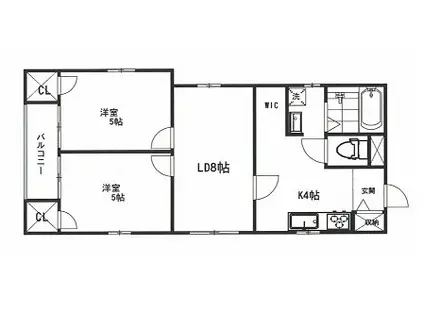 TKビル(2LDK/3階)の間取り写真