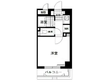 昭和エクセルヴュー神戸(1K/4階)の間取り写真