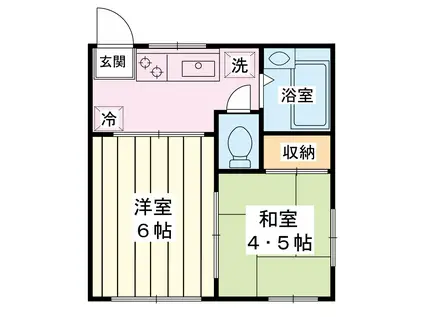 コーポ樹(2K/1階)の間取り写真