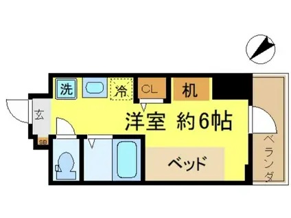 ライジングメゾン新小岩(ワンルーム/7階)の間取り写真