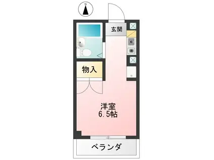 ホワイトウイング片倉I(ワンルーム/1階)の間取り写真