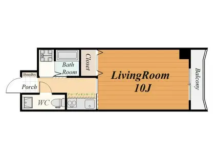 アーバンライフ山下(1K/2階)の間取り写真