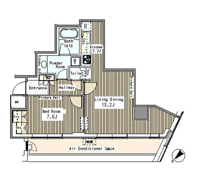 MY TOWER RESIDENCE(1LDK/14階)の間取り写真
