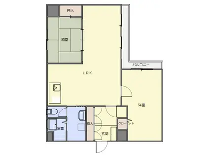 103大稲マンション(2LDK/4階)の間取り写真