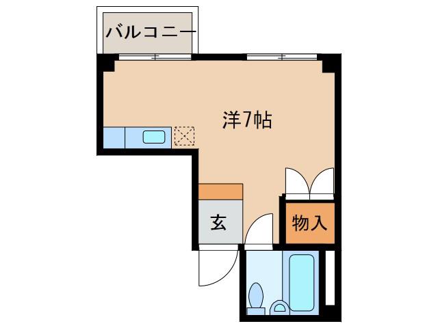 SK・WIN(ワンルーム/3階)の間取り写真