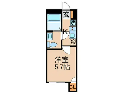 ソレアード(1K/3階)の間取り写真