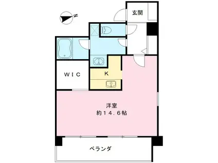 コムフォートK(1LDK/1階)の間取り写真