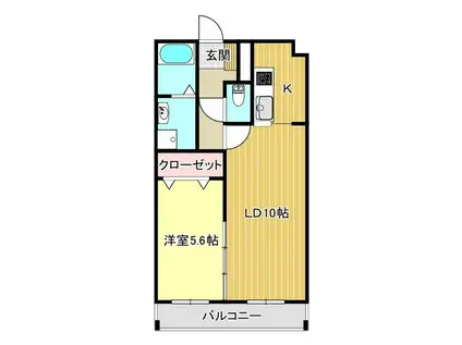 ヴィガラス永田町II(1K/3階)の間取り写真