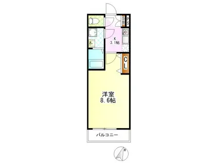 TERRA CUBE SHIBAMATA(1K/1階)の間取り写真