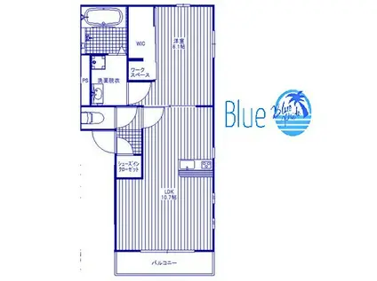 ドミールかわさき(1LDK/3階)の間取り写真