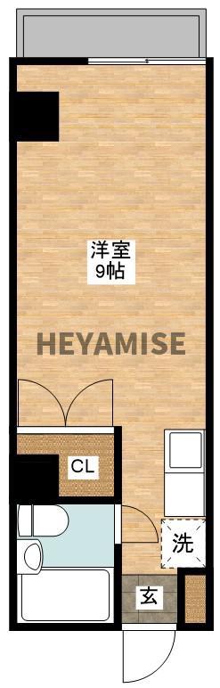 フリーダム大手(ワンルーム/3階)の間取り写真