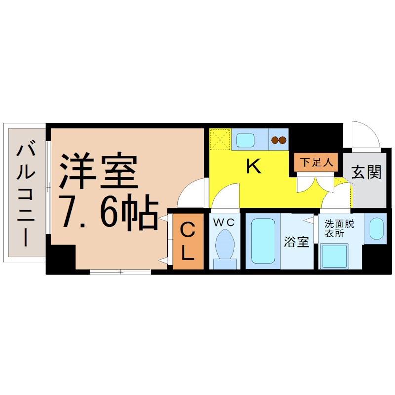 LEXCEED IZUMI(1K/7階)の間取り写真