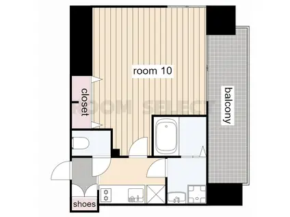 プレサンスTHE栄(1K/10階)の間取り写真