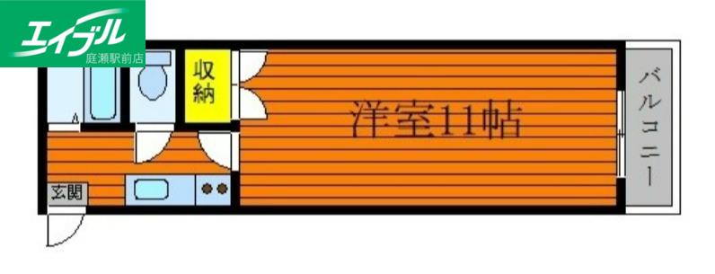 アメニティー21(1K/3階)の間取り写真