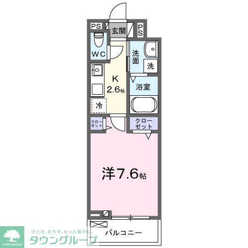 ヒカルサ熊谷ノース(1K/3階)の間取り写真