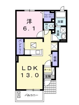 プリムラ(1LDK/1階)の間取り写真
