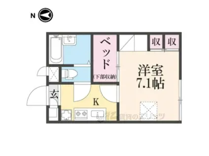 レオパレスSYOUⅡ(1K/1階)の間取り写真