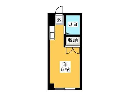 小山ハイツ2(ワンルーム/3階)の間取り写真