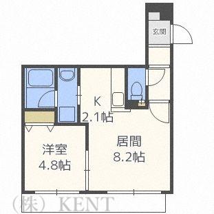 スペランツァマルヤマ(1LDK/3階)の間取り写真