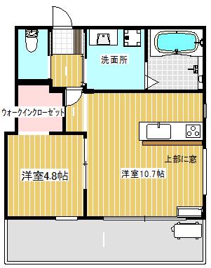ブリアージュ(1LDK/1階)の間取り写真