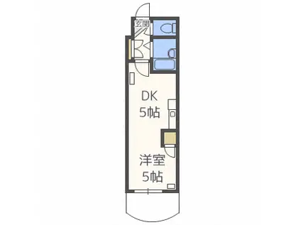 菊水コート(1DK/6階)の間取り写真