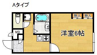 レオパレスネクステージ樽井(1K/2階)の間取り写真