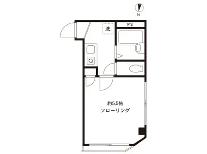 シャンテ扇橋(1K/2階)の間取り写真