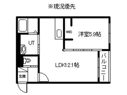 MOA TO(1LDK/2階)の間取り写真