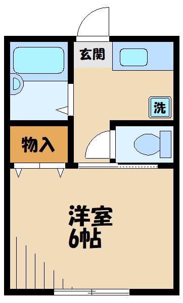 サープラスM(1K/2階)の間取り写真