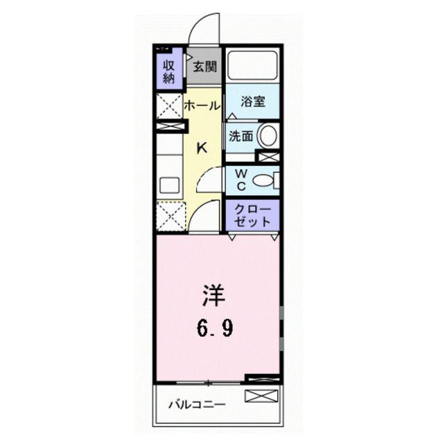 レフィナード吹上II(1K/2階)の間取り写真