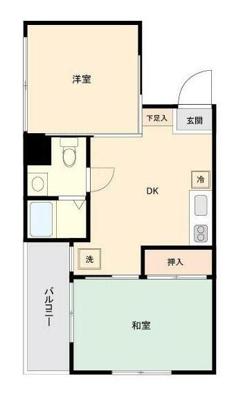 ZION COURT 平和島(2DK/3階)の間取り写真
