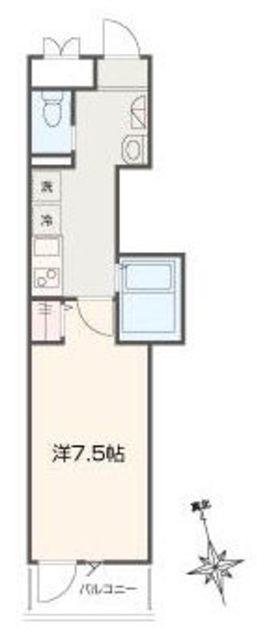 MELLAS川口(1K/2階)の間取り写真