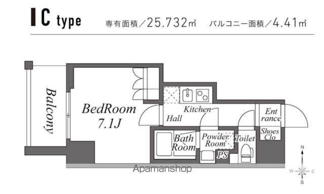 ZOOM池袋ウエスト(1K/5階)の間取り写真