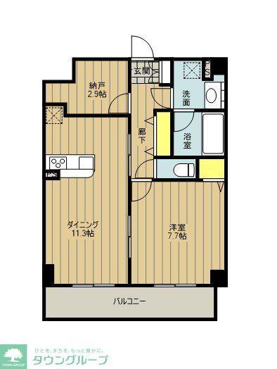 BASE SIDE ROUTE16(1LDK/5階)の間取り写真