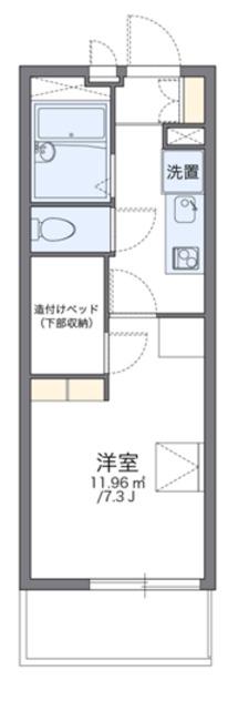 レオパレスリリー(1K/2階)の間取り写真