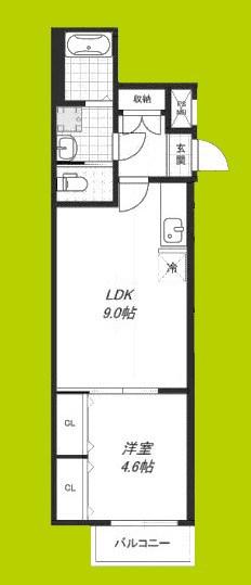 H-MAISON大正VI(1LDK/2階)の間取り写真