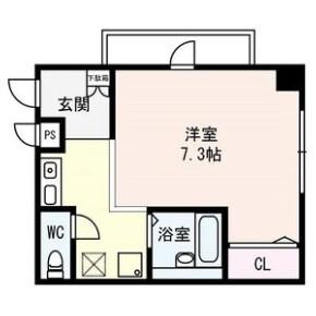 サンシャイン戸川(1K/8階)の間取り写真